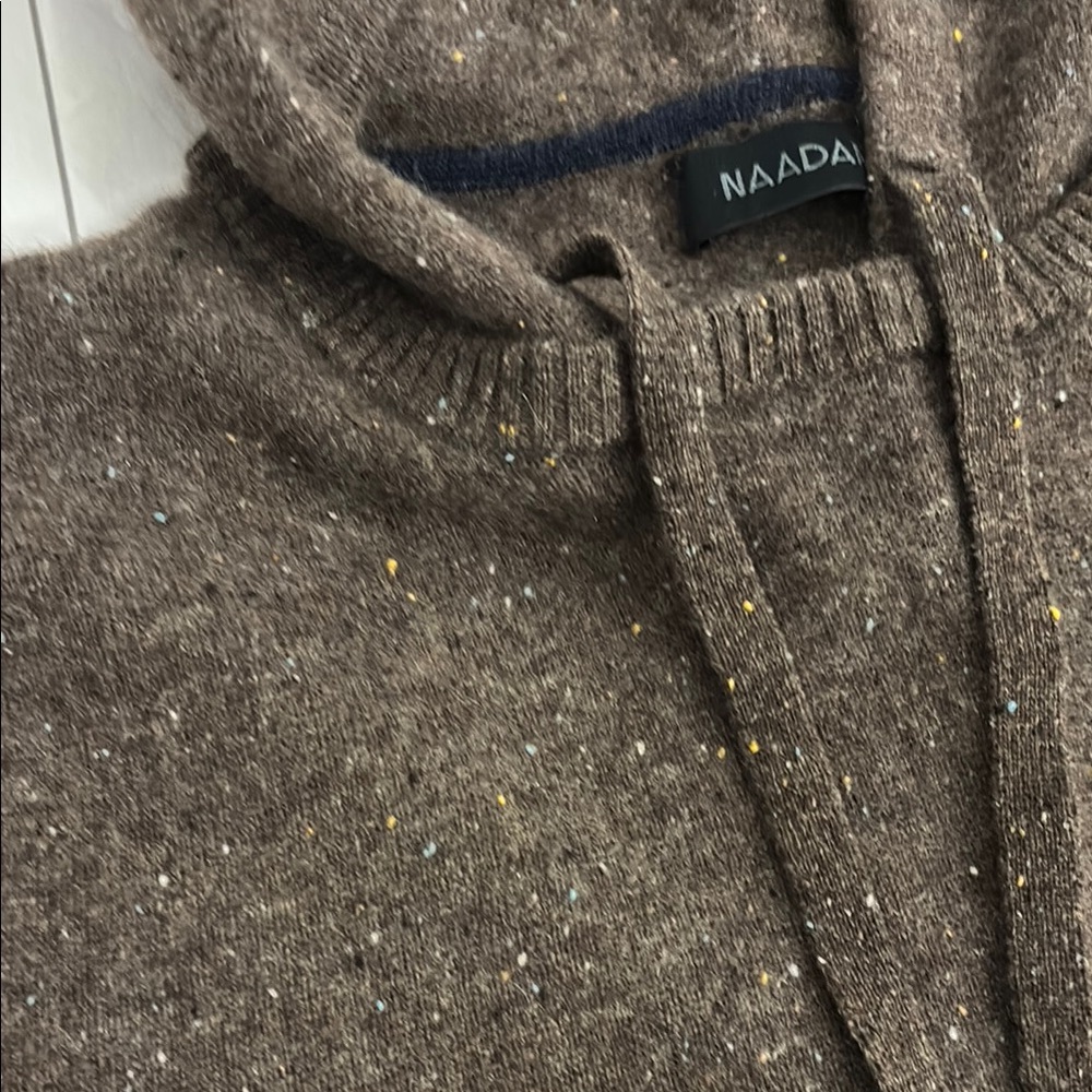 Naadam Men's Brown Hoodie Sweater - Picture 2 of 2